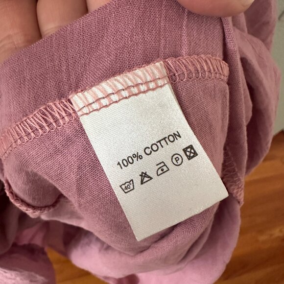 NWT Thaluta Wayan Maxi Dress One Size Lagenlook Boho Pink Mauve 100% Cotton - Picture 5 of 6